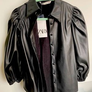 COPY - Faux leather shirt